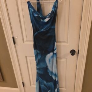 Windsor Oceanic Blue and White Maxi Dress